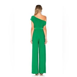 X Revolve Drop Shoulder Jumpsuit- Size: Small Color: Kelly Green